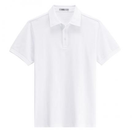 【定制】白色POLO衫定做，原身布衣領(lǐng)免費設(shè)計效果圖